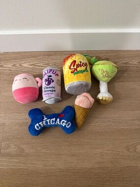Assorted Plush dog Toy Set